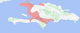 Range map of Leiocephalus schreibersii